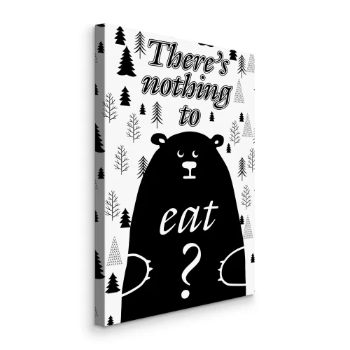 Tableau  Inscription représentant un ours dans la forêt