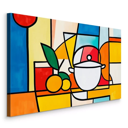 Tableau  Une nature morte colorée sous forme de vitrail