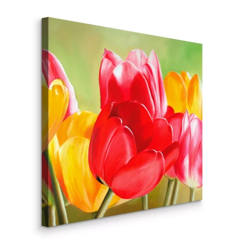Tableau  Tulipes rouges et jaunes aux couleurs éclatantes