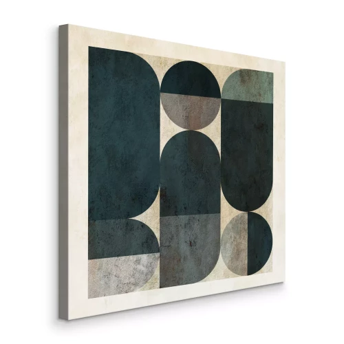 Tableau  Formes géométriques abstraites à la texture rugueuse