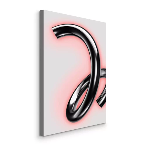 Tableau  Forme spirale abstraite métallique