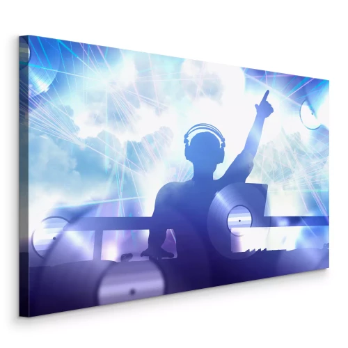 Tableau  Le DJ enflamme la nuit avec une vague de musique