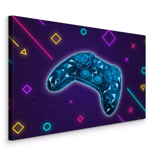 Tableau  Coussinet bleu lumineux sur fond violet