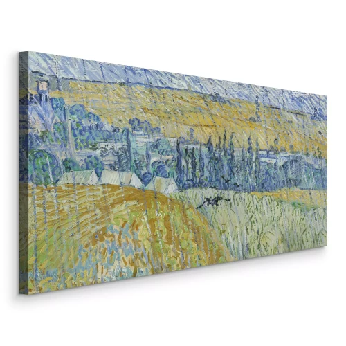 Tableau  Auvers sous la pluie, un paysage mélancolique