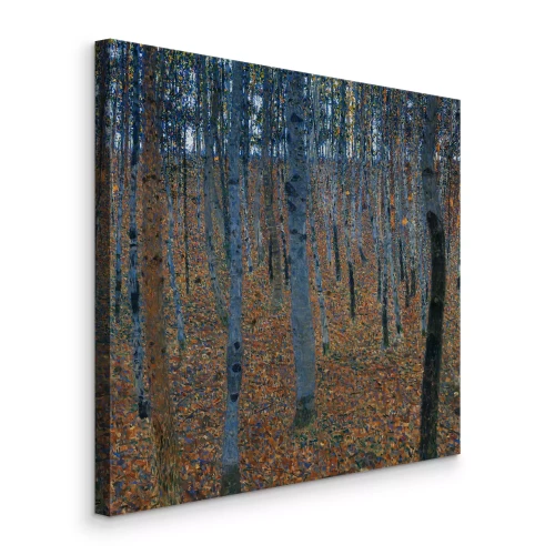 Tableau  Forêt de bouleaux d'automne dans un léger brouillard