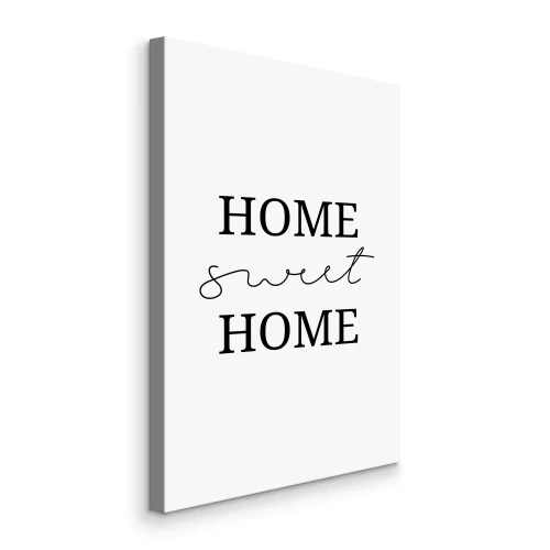 Tableau  Inscription minimaliste en noir et blanc « HOME SWEET HOME »