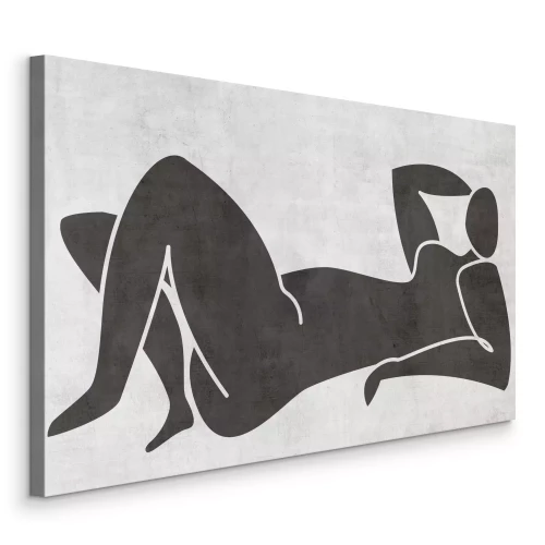 Tableau  Une silhouette féminine dans des tons de gris