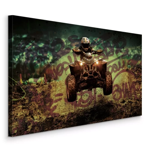 Tableau  Un conducteur de quad en plein saut