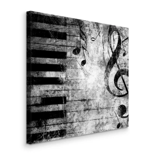 Tableau  Le monde musical en noir et blanc