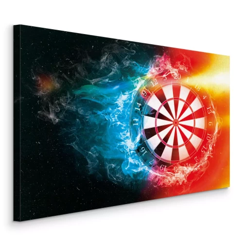 Tableau  Une vision artistique d'un jeu de fléchettes