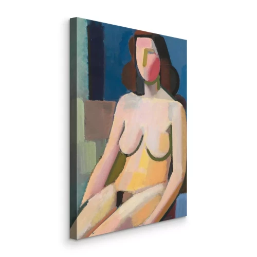 Tableau  Femme nue abstraite dans un style cubiste