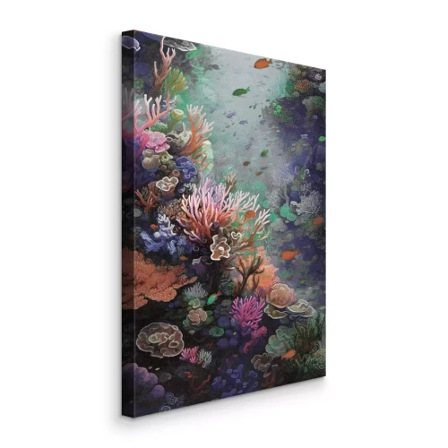 Tableau  Un récif corallien regorgeant de poissons tropicaux