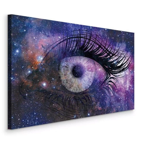Tableau  L'œil de l'univers sur fond de galaxie stellaire