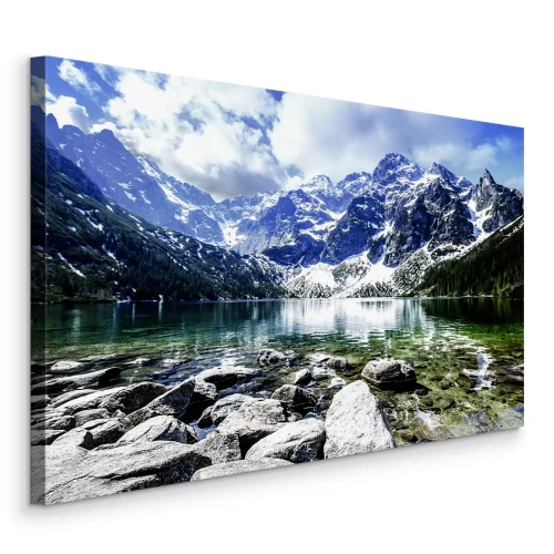 Tableau  Les montagnes des Tatras surplombant un lac de montagne limpide