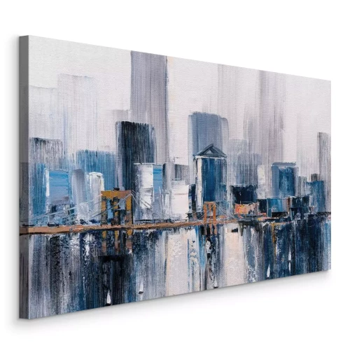 Tableau  Un pont charmant reliant différentes parties de la métropole pittoresque