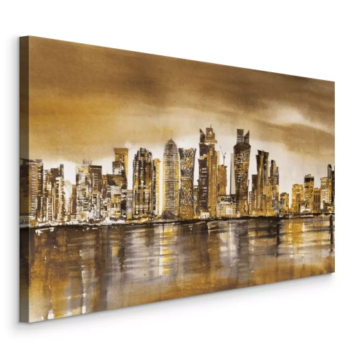 Tableau  Une vue pittoresque de la ville avec ses gratte-ciel.