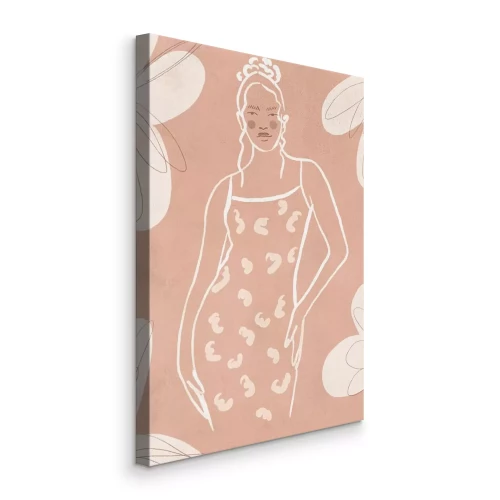 Tableau  Une silhouette subtile de femme avec un motif floral