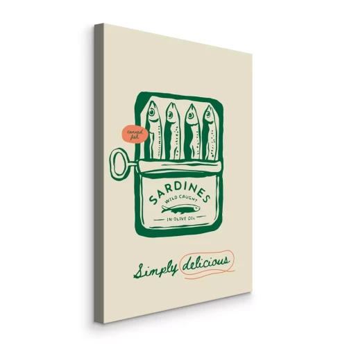 Tableau  Sardines dans une élégante boîte verte