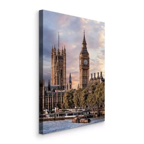 Tableau  Le Parlement doré sous la lumière du coucher de soleil