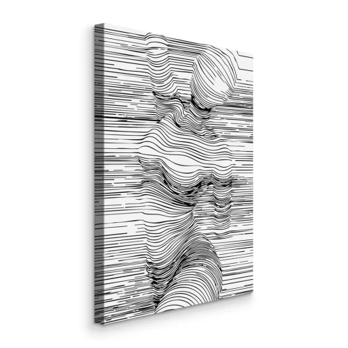 Tableau  L'illusion de lignes peignant le corps d'une femme