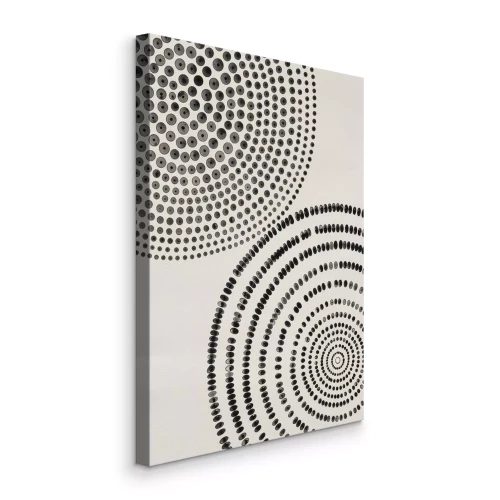 Tableau  Des points disposés en spirales hypnotiques