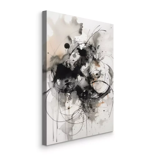 Tableau  Une explosion d'encre dans une structure organique