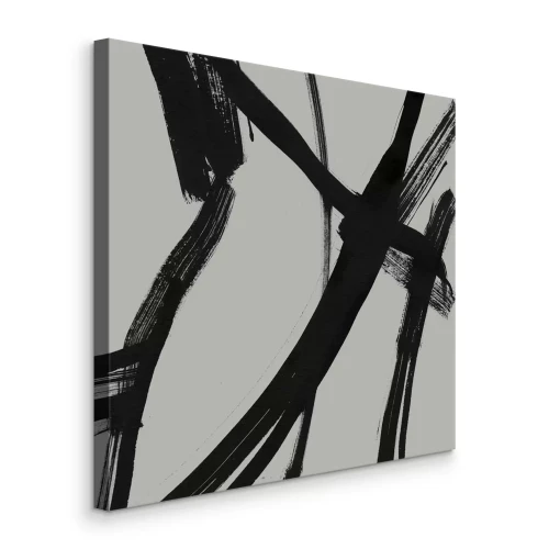 Tableau  Traits de pinceau et contrastes expressifs