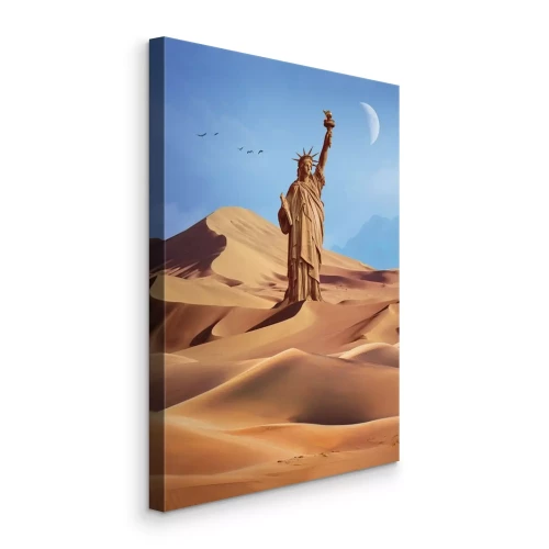 Tableau  Un emblème américain dans les dunes du désert