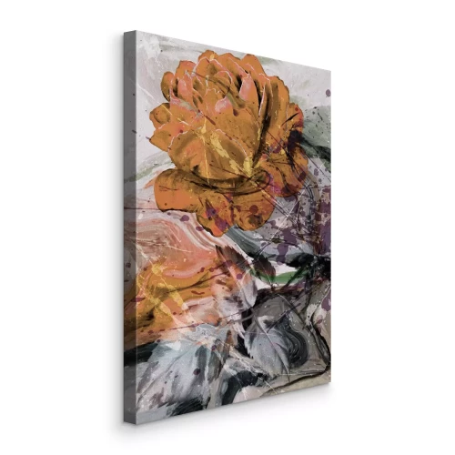 Tableau  Délicates roses orange peintes à l'aquarelle