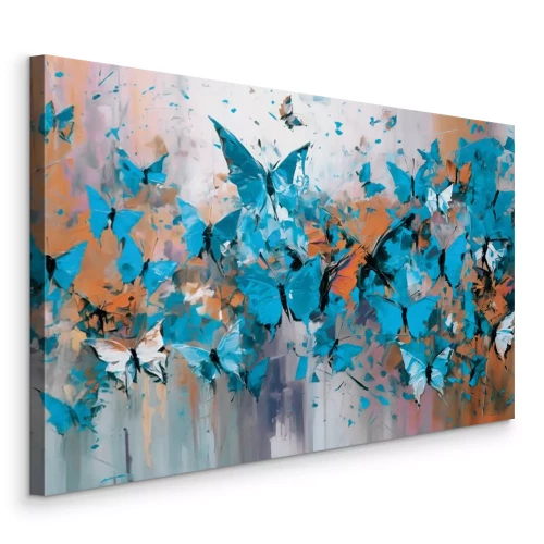 Tableau  Papillons à l'aquarelle subtils en mouvement