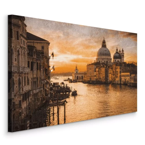 Tableau  Panorama de Venise avec la basilique au crépuscule