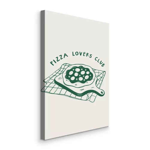 Tableau  Croquis artistique d'une pizza sur une planche en bois