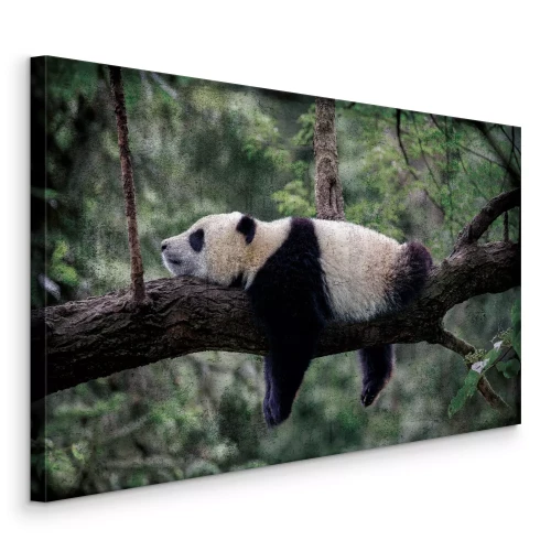 Tableau  Un refuge arboré pour les pandas parmi les feuilles