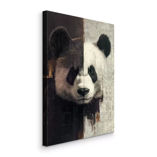 Tableau  Panda contre un mur en béton