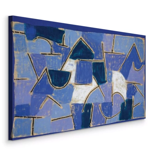 Tableau  Figures abstraites sur fond bleu