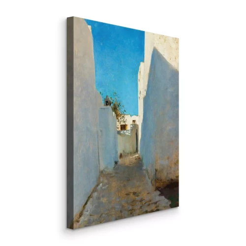 Tableau  Une promenade le long des rues du bord de mer sous la lumière estivale