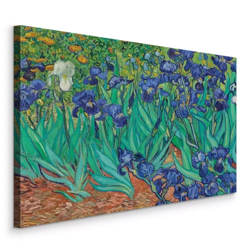 Tableau  Des tulipes bleues illuminent une prairie verte