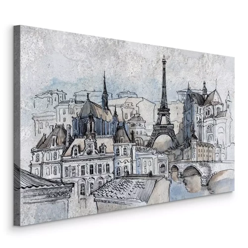 Tableau  Une vue pittoresque de l'horizon parisien