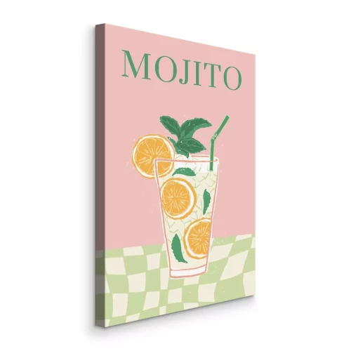 Tableau  Une boisson rafraîchissante à la menthe et à l'orange fraîche