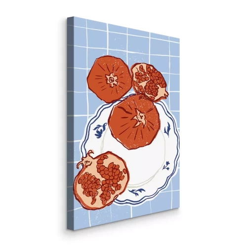 Tableau  Assiette décorative avec des grenades mûres