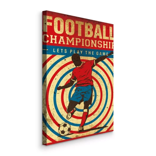 Tableau  Joueur de football vintage