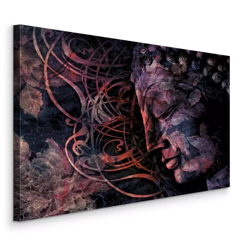 Tableau  Le visage de Bouddha parmi les ornements