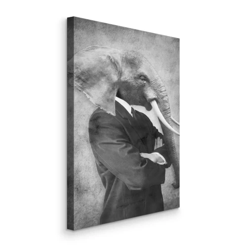 Tableau  Portrait abstrait d'un homme à tête d'éléphant