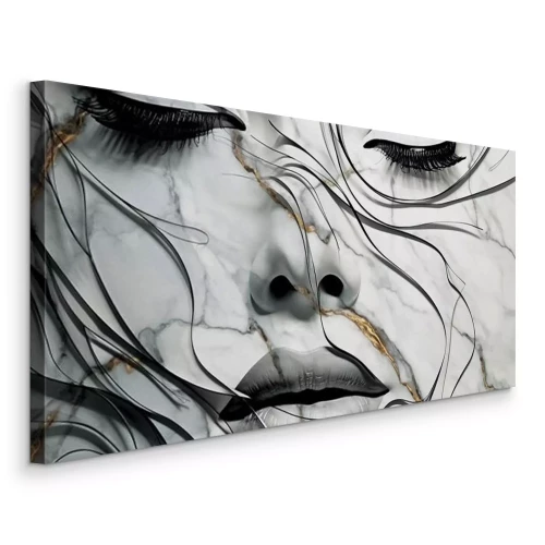 Tableau  Portrait artistique d'une femme aux veines de marbre