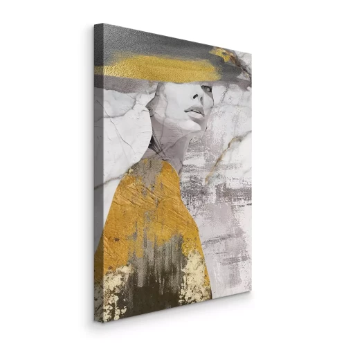 Tableau  Portrait glamour d'une femme avec du marbre