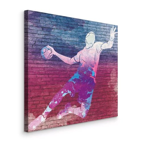 Tableau  Silhouette athlétique en mouvement sur la brique