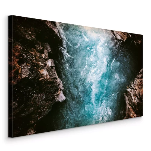 Tableau  L'eau émeraude entre les rochers