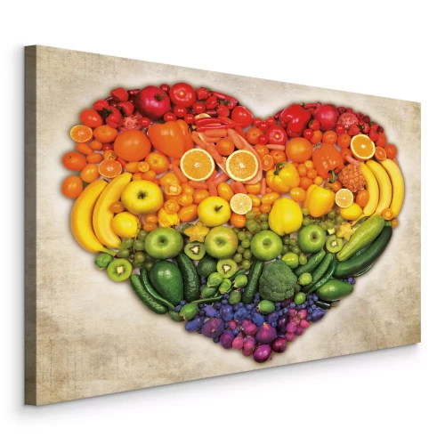 Tableau  Une harmonie de couleurs et de saveurs en forme de cœur