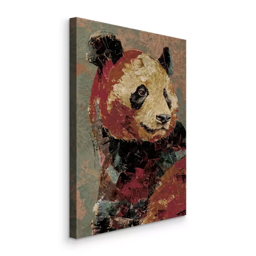 Tableau  Panda dans un ornement peint