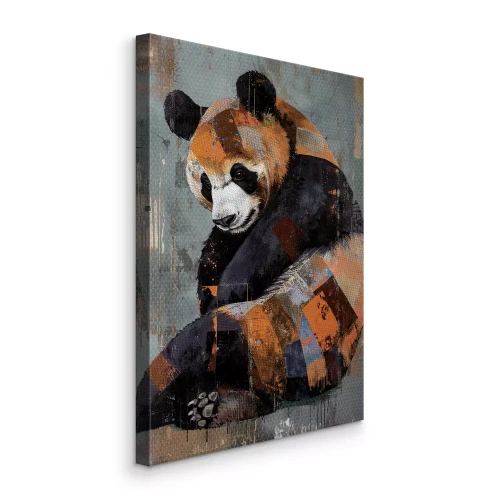 Tableau  Motifs de fourrure de panda entre les gris